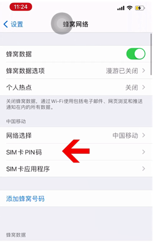 景洪苹果14维修网分享如何给iPhone14的SIM卡设置密码 